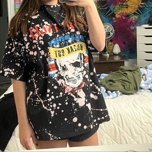 Graphic Skeleton Oversized Tshirt